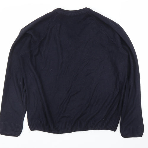 Michael Seghal Mens Blue   Pullover Jumper Size M