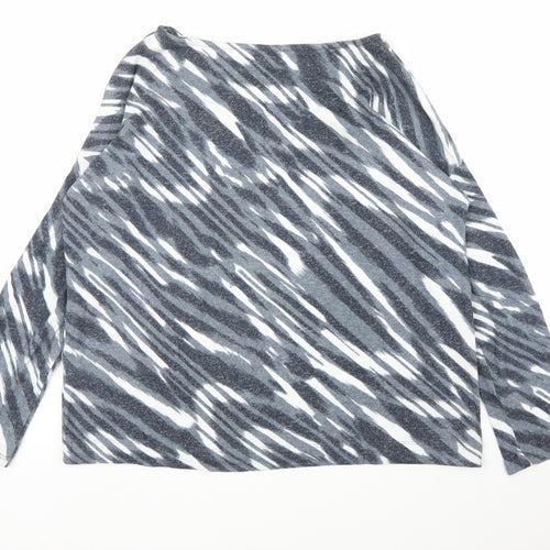 Debenhams Womens Grey Striped  Basic Blouse Size 14