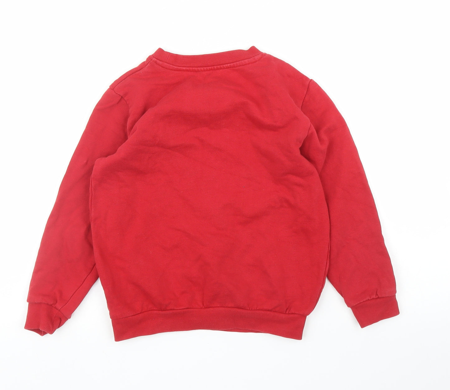 Preworn Boys Red   Pullover Jumper Size 7 Years