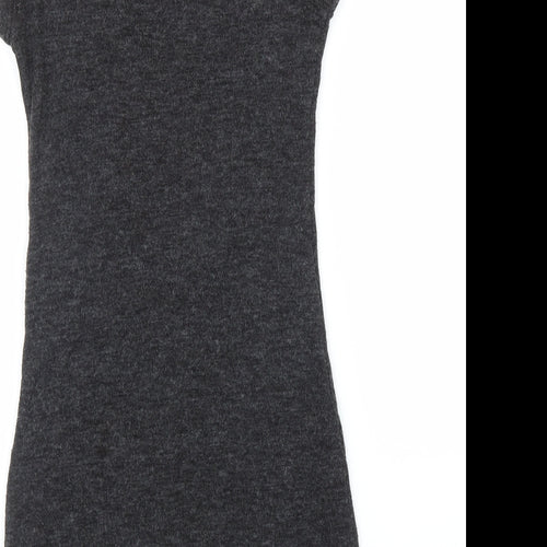Select Womens Grey Floral  A-Line  Size 8