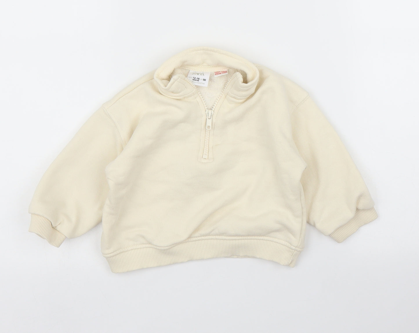 Zara Girls Ivory   Pullover Jumper Size 12-18 Months