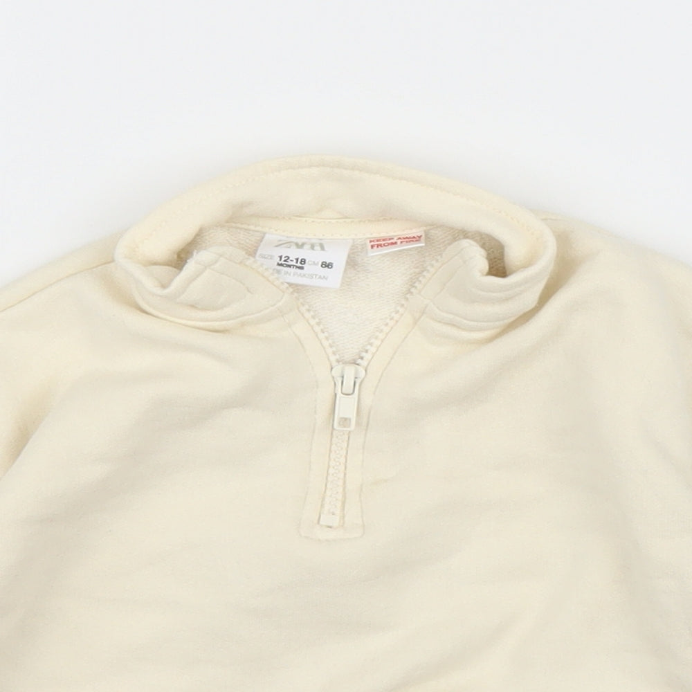 Zara Girls Ivory   Pullover Jumper Size 12-18 Months