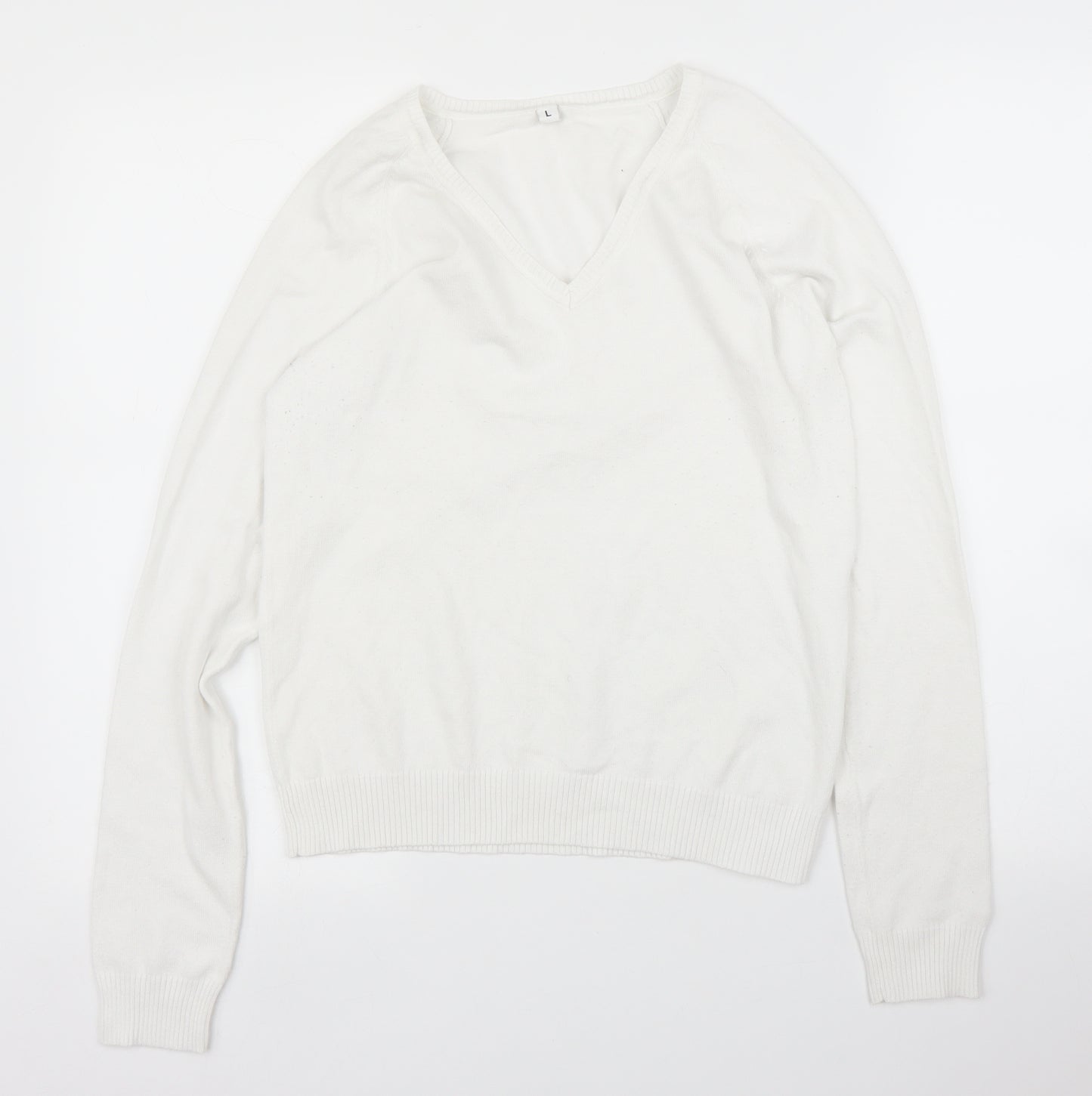 Preworn Womens White   Pullover Jumper Size L