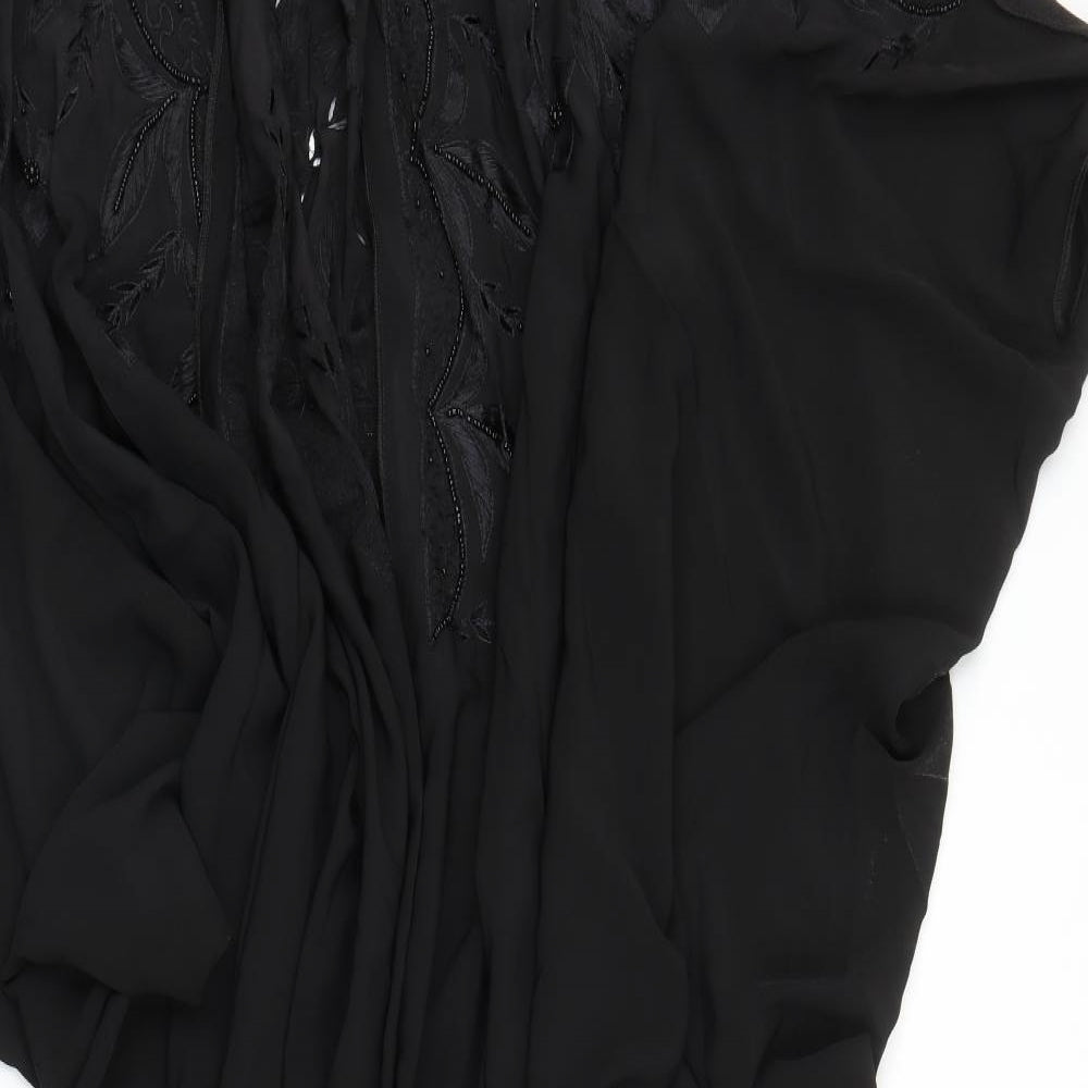 Preworn Womens Black Floral  Kaftan  Size XL