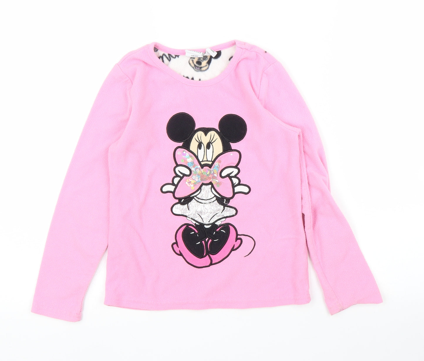 Primark Girls Pink   Pullover Jumper Size 7 Years  - Minnie Mouse