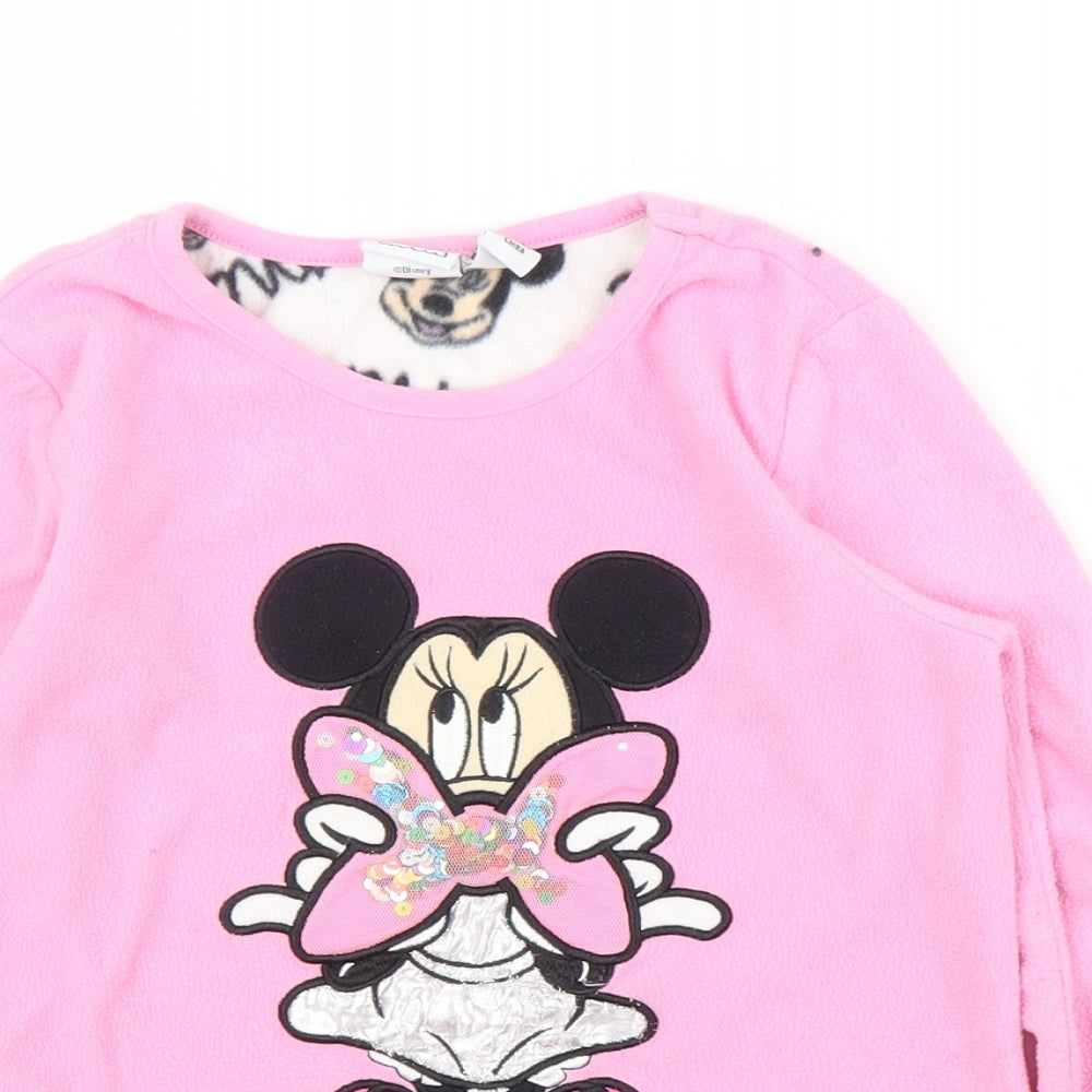 Primark Girls Pink   Pullover Jumper Size 7 Years  - Minnie Mouse