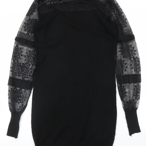Wild Flowers Womens Black   Jumper Dress  Size M