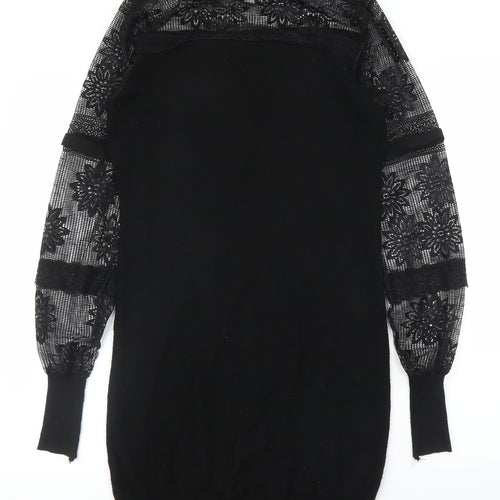 Wild Flowers Womens Black   Jumper Dress  Size M
