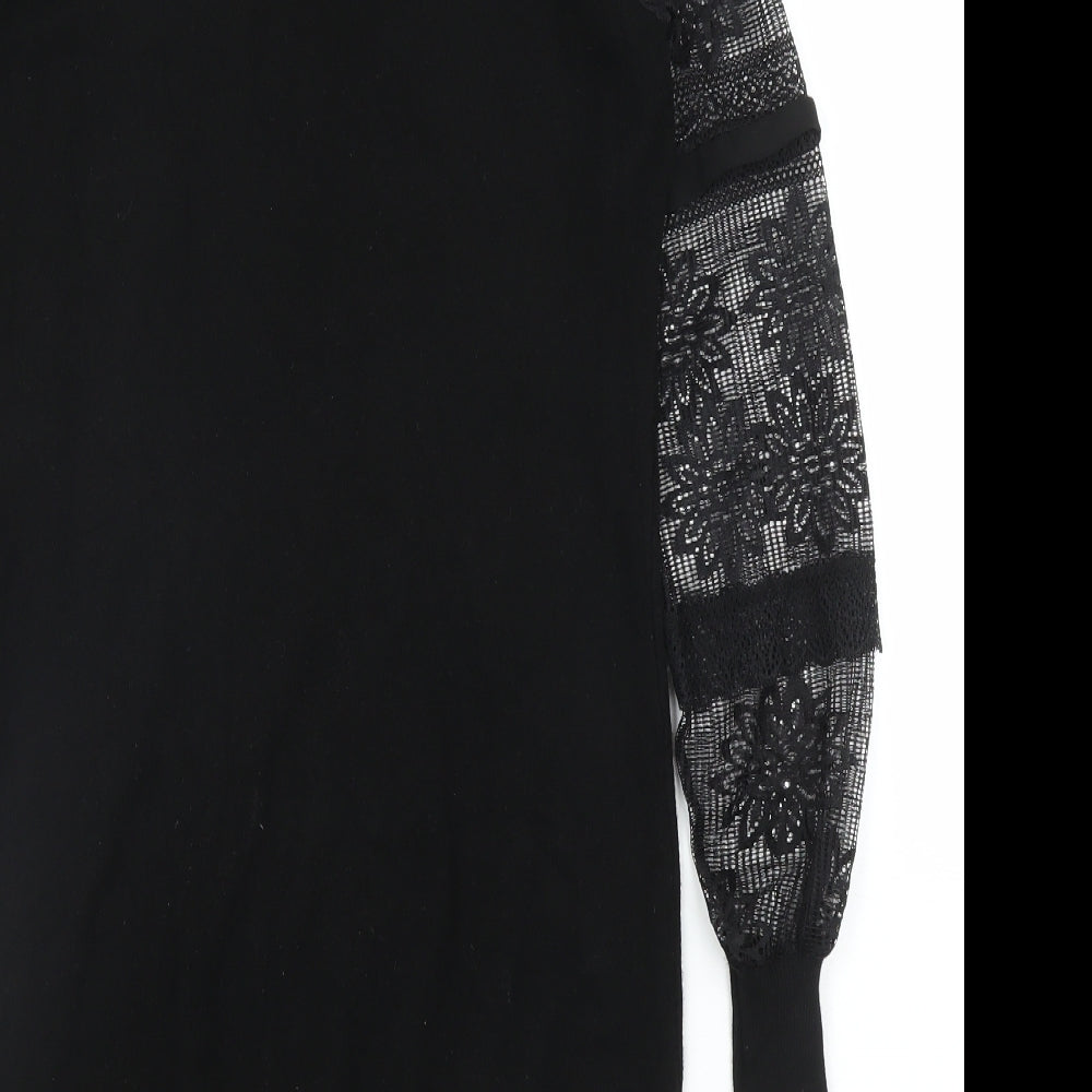 Wild Flowers Womens Black   Jumper Dress  Size M