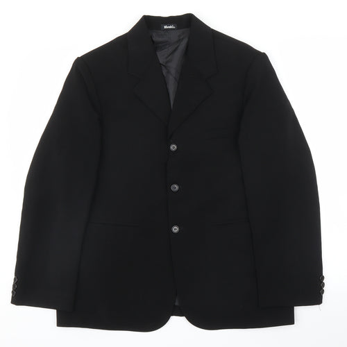 VivaKi Mens Black   Jacket Suit Jacket Size 40