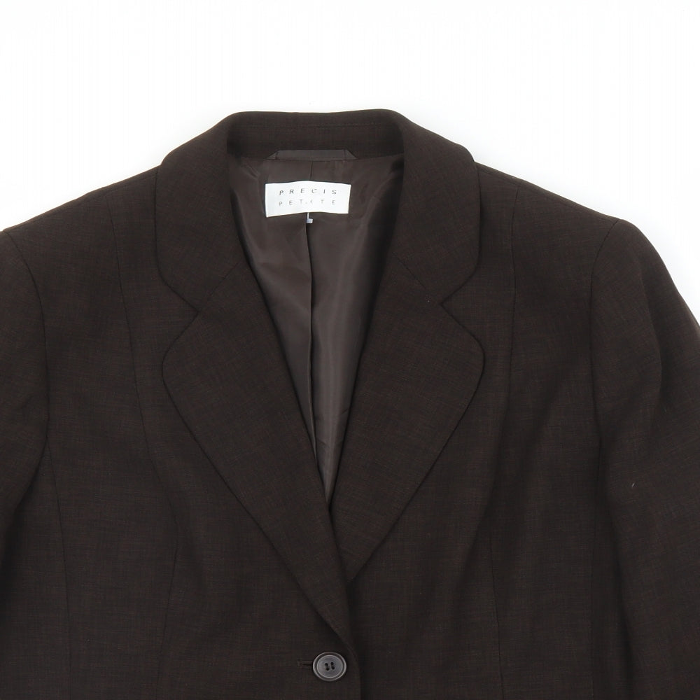 Precis Womens Brown   Jacket Blazer Size 16