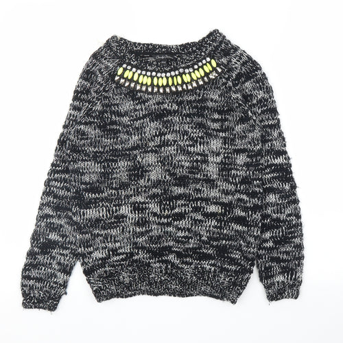 Matalan Girls Grey   Pullover Jumper Size 10 Years