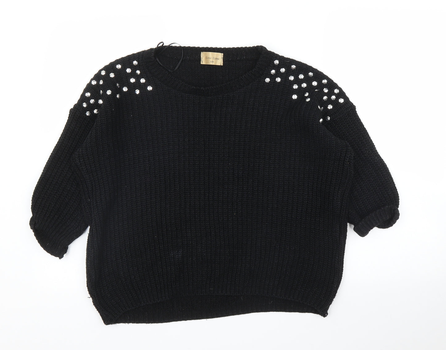 Lou Lou Womens Black   Pullover Jumper Size M