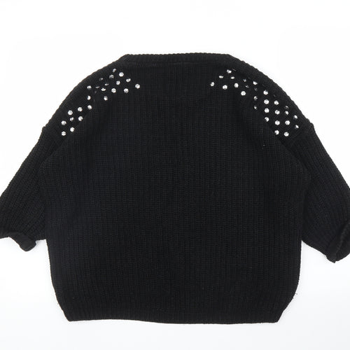 Lou Lou Womens Black   Pullover Jumper Size M