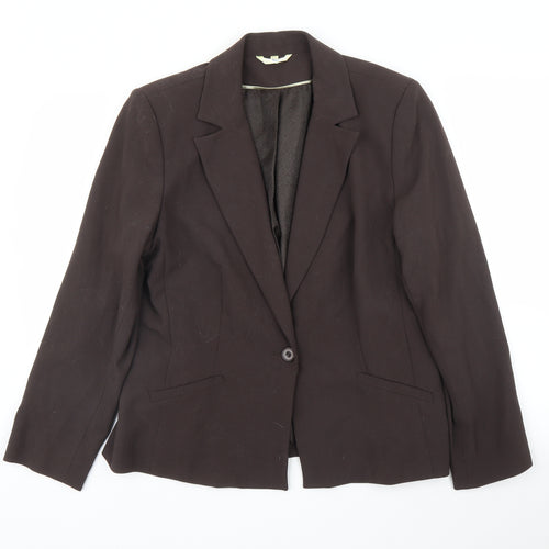 Klass Womens Brown   Jacket Suit Jacket Size 16