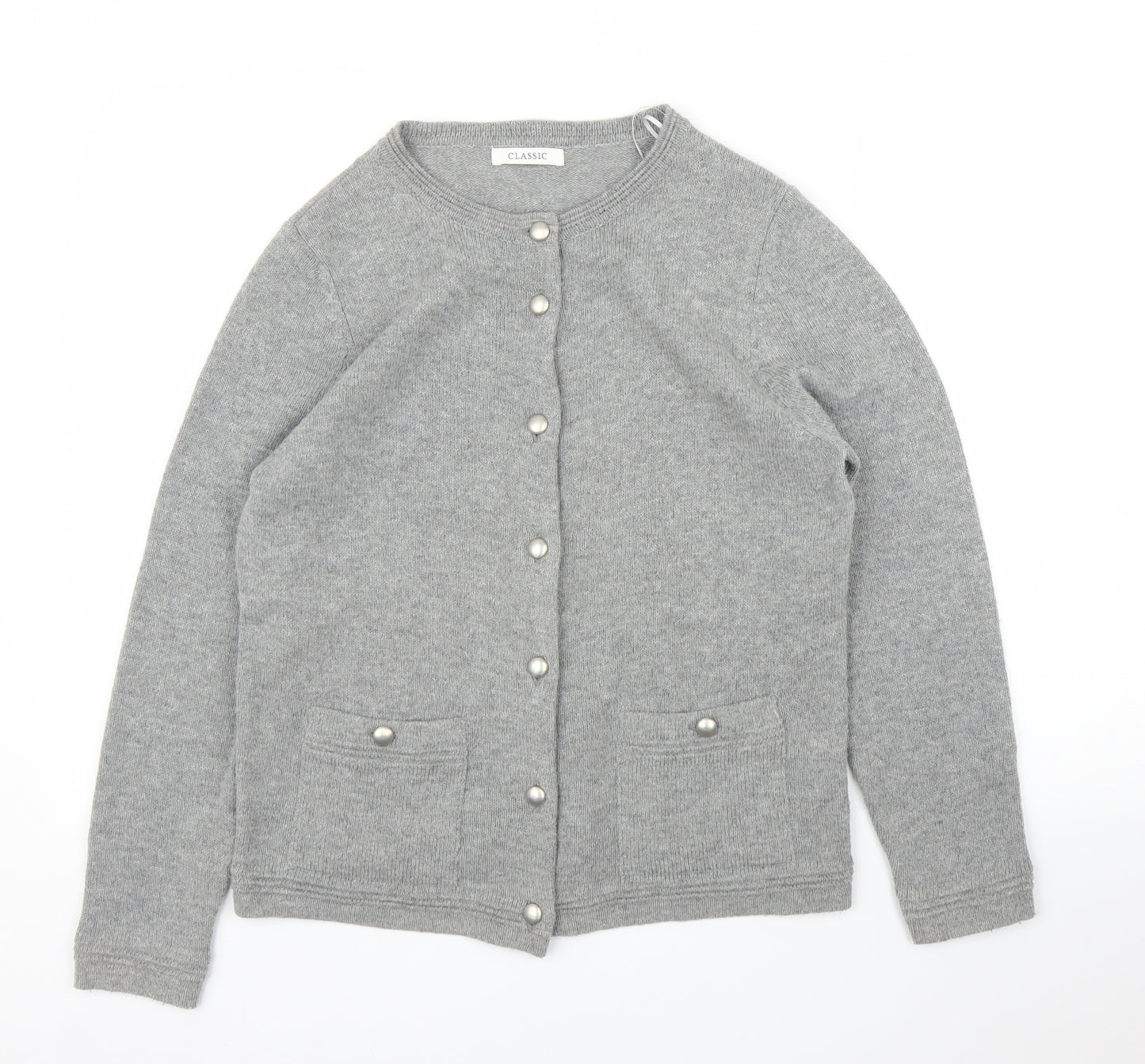 M&S Womens Grey   Cardigan Jumper Size 12
