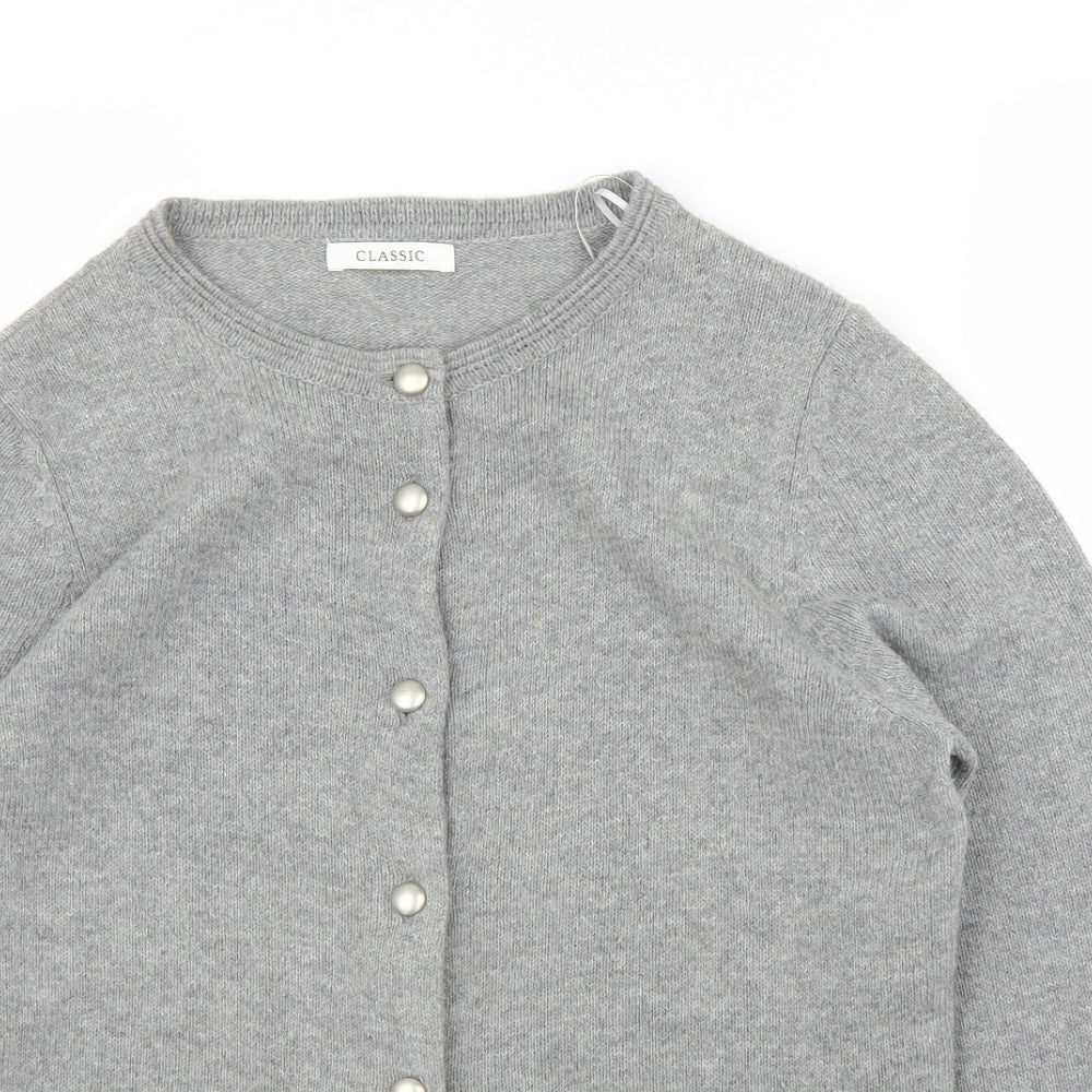 M&S Womens Grey   Cardigan Jumper Size 12