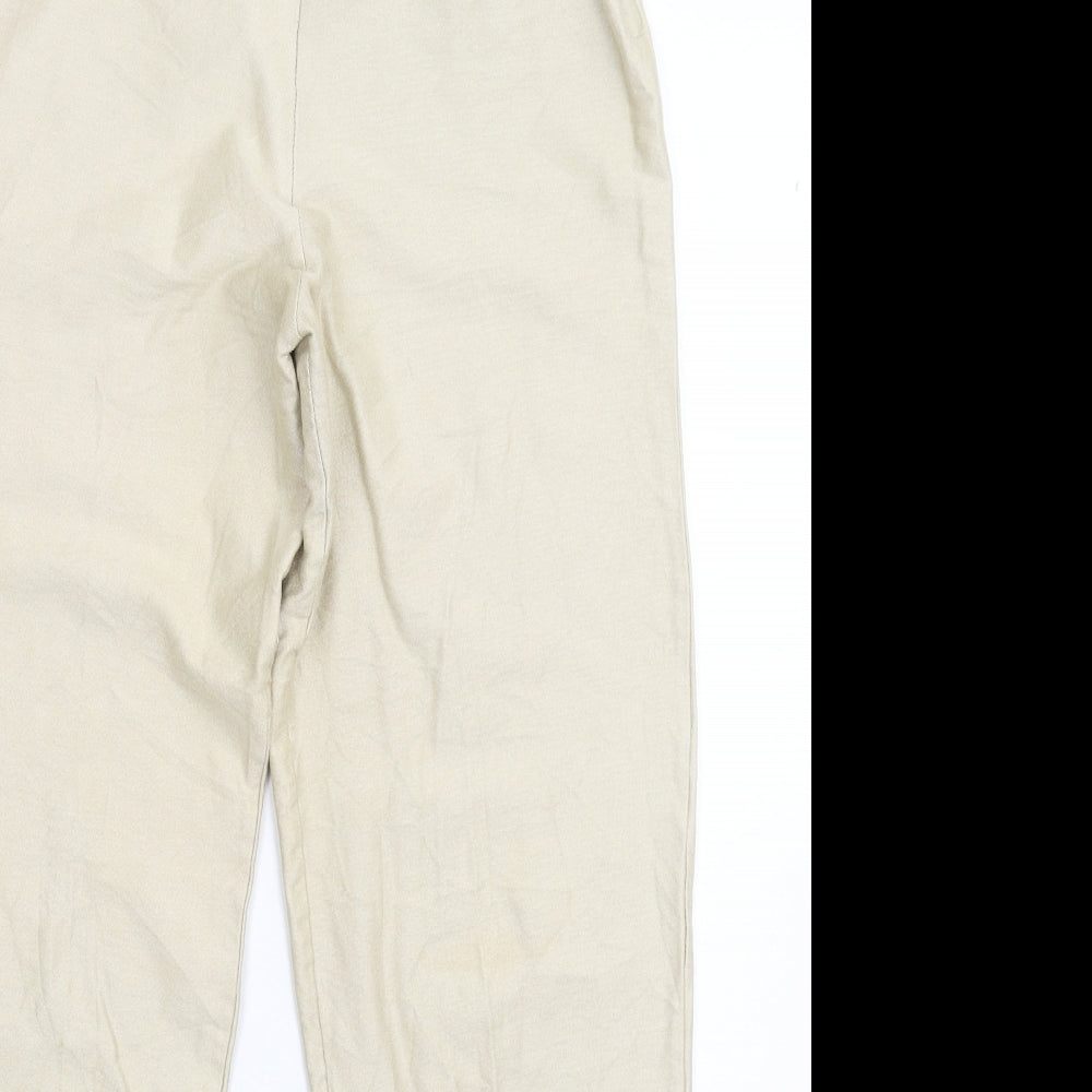 Chlee Womens Beige   Capri Trousers Size 30 in L28 in