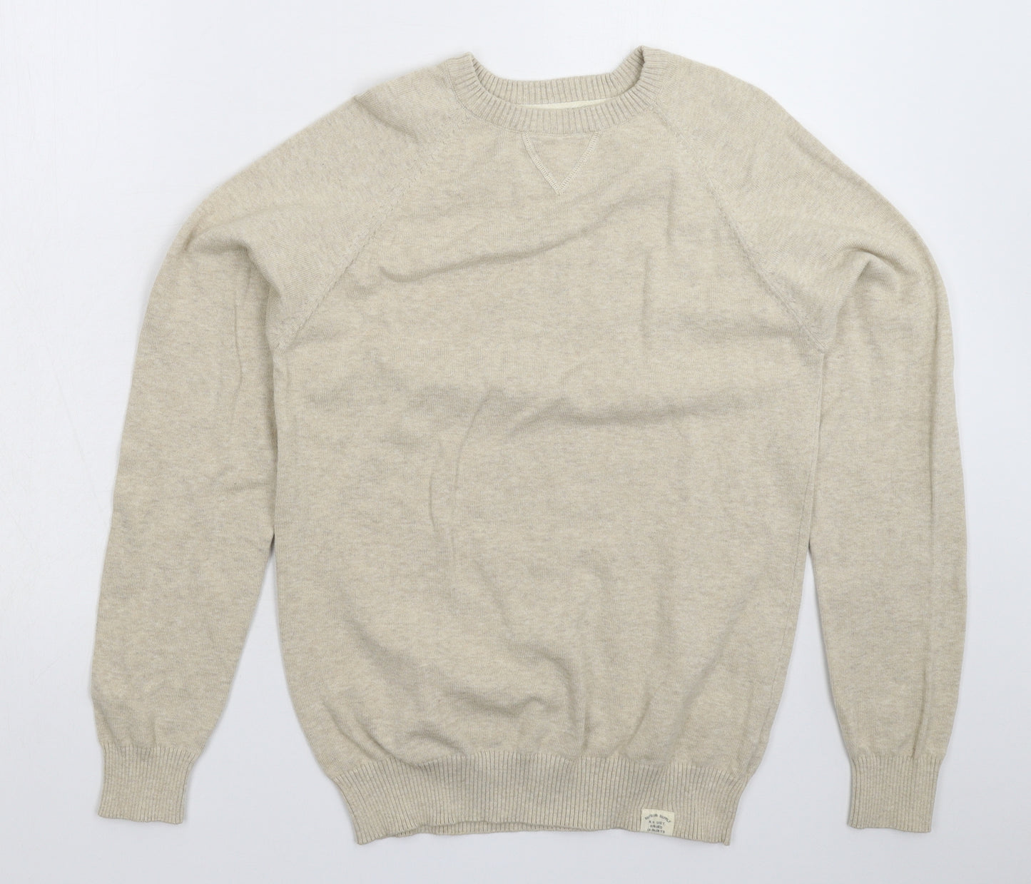 Primark Mens Grey  Knit Pullover Jumper Size S