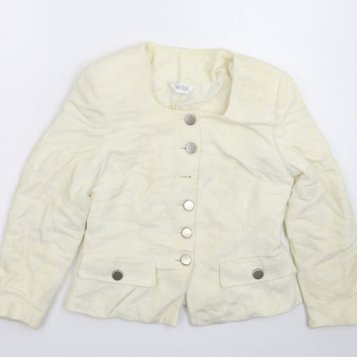 Mode Womens White   Jacket Blazer Size 12