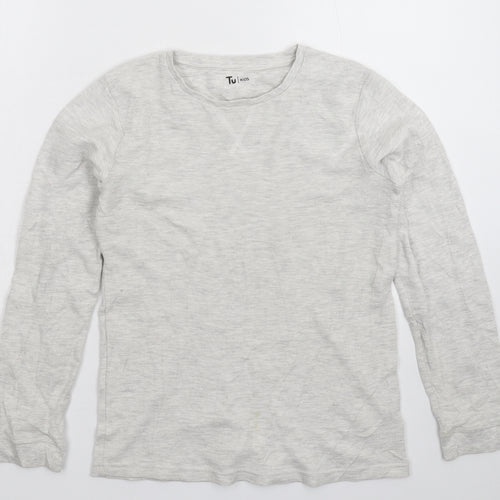 TU Boys Grey  Knit Pullover Jumper Size 12 Years