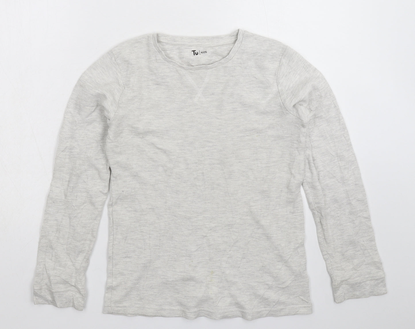 TU Boys Grey  Knit Pullover Jumper Size 12 Years