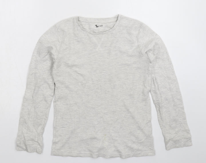 TU Boys Grey  Knit Pullover Jumper Size 12 Years