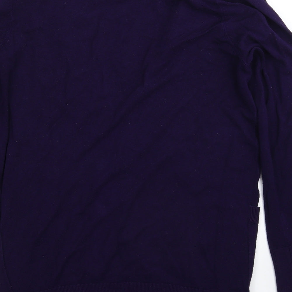 Topshop Womens Purple  Knit Cardigan Jumper Size 12