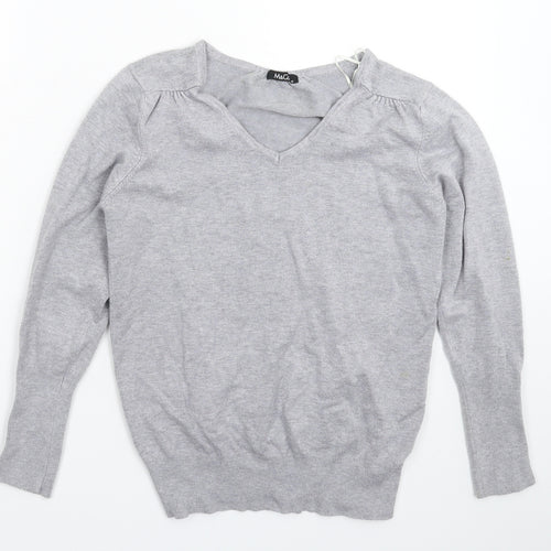 M&Co Womens Grey  Knit Pullover Jumper Size M