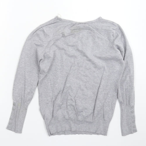 M&Co Womens Grey  Knit Pullover Jumper Size M