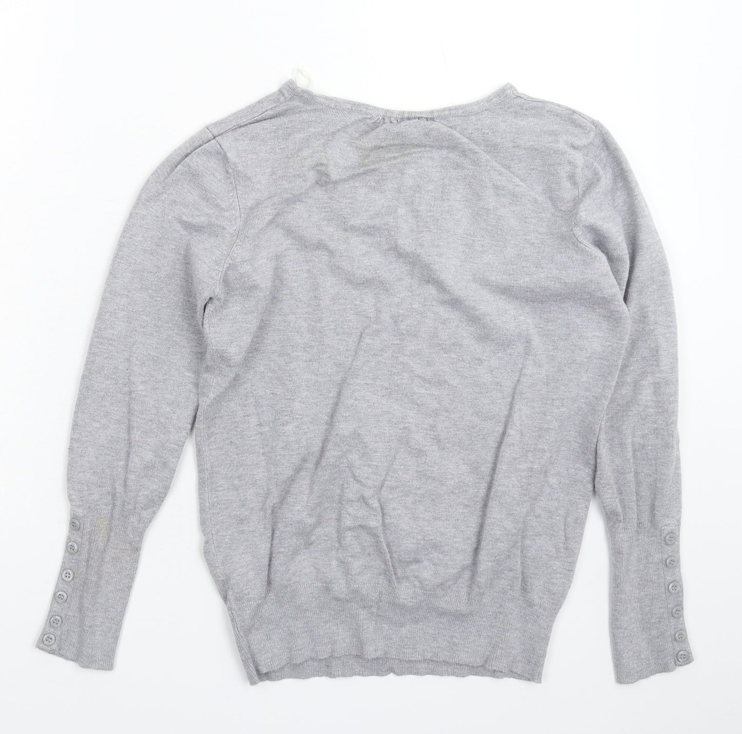 M&Co Womens Grey  Knit Pullover Jumper Size M