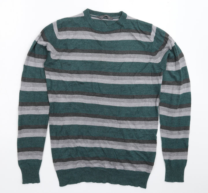 Cedar Wood State Mens Multicoloured Striped Knit Pullover Jumper Size XS
