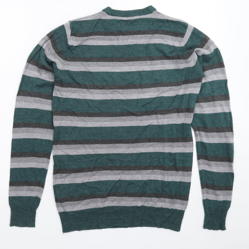Cedar Wood State Mens Multicoloured Striped Knit Pullover Jumper Size XS