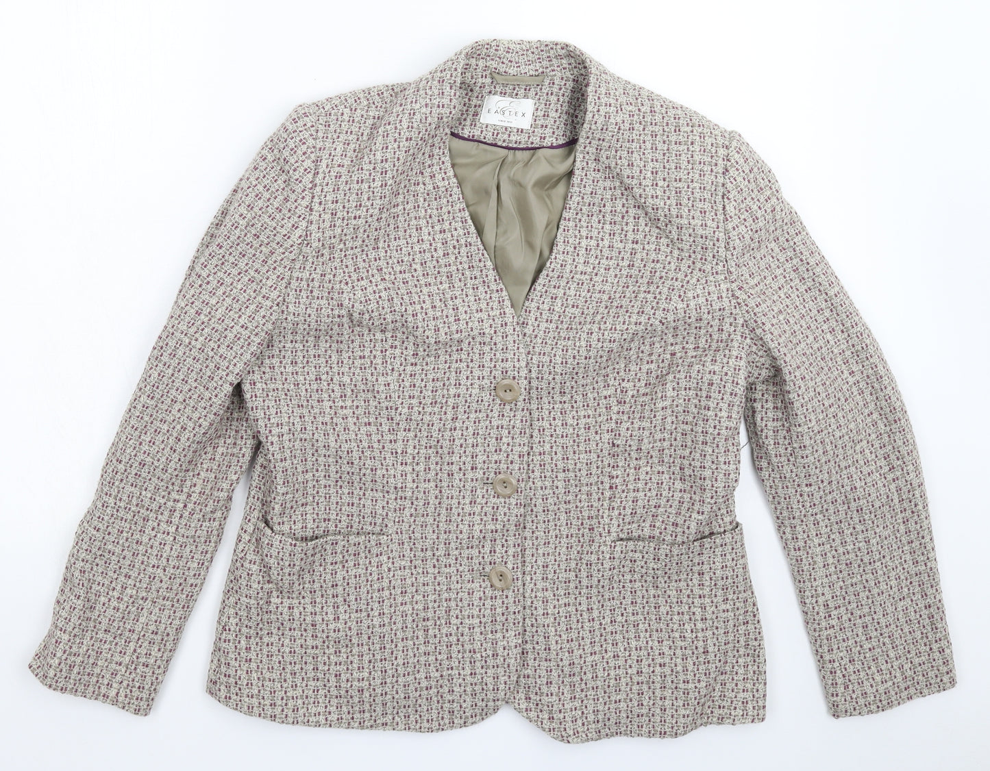 Eastex Womens Grey Check  Jacket Blazer Size 18