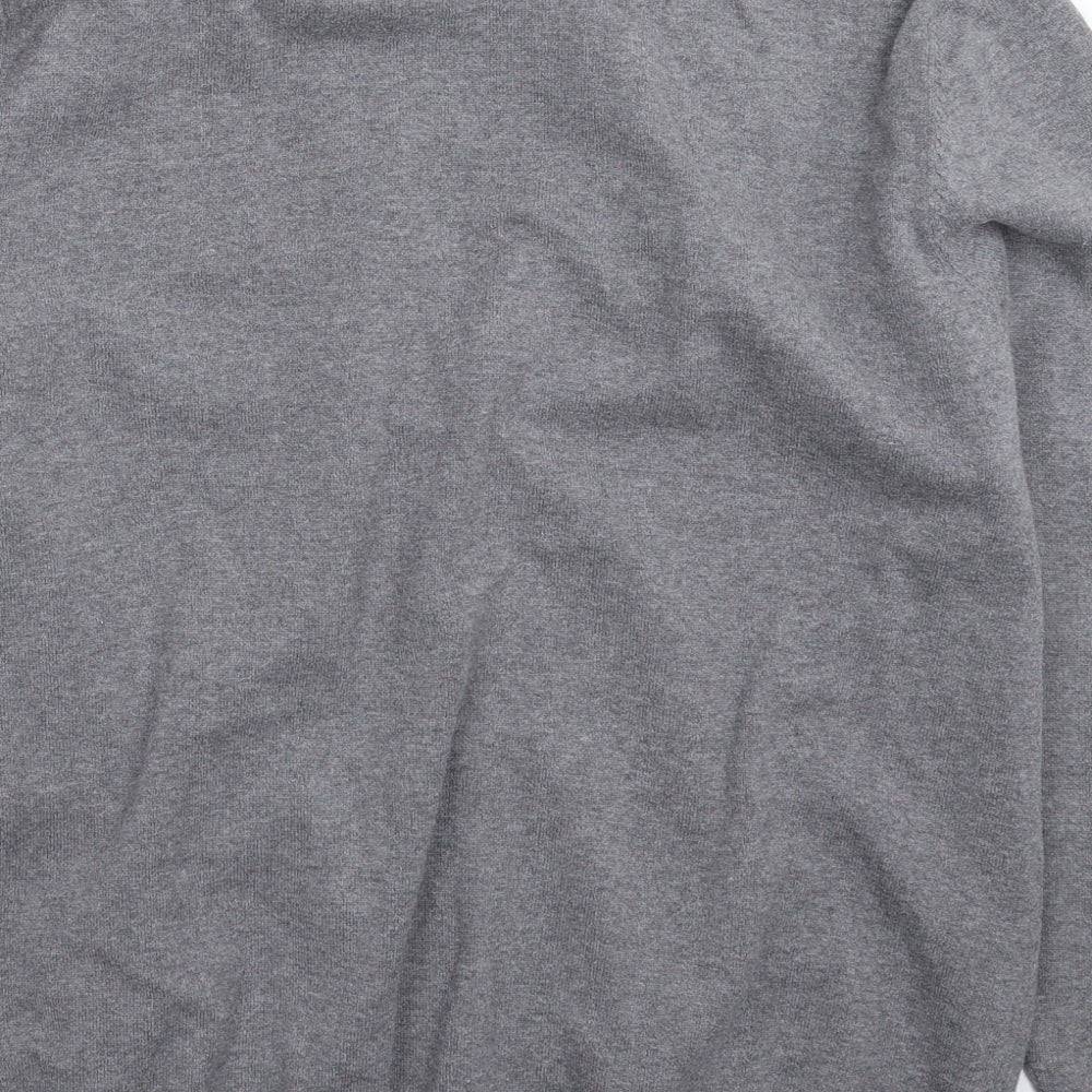 George Mens Grey  Knit Cardigan Jumper Size L