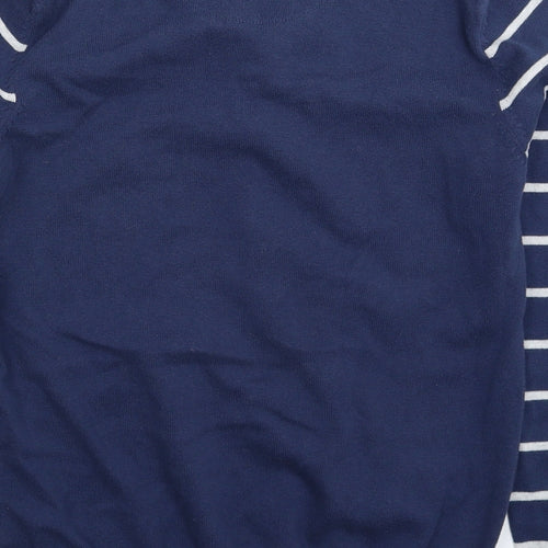 Cedar Wood State Womens Blue Striped Knit Pullover Jumper Size XS