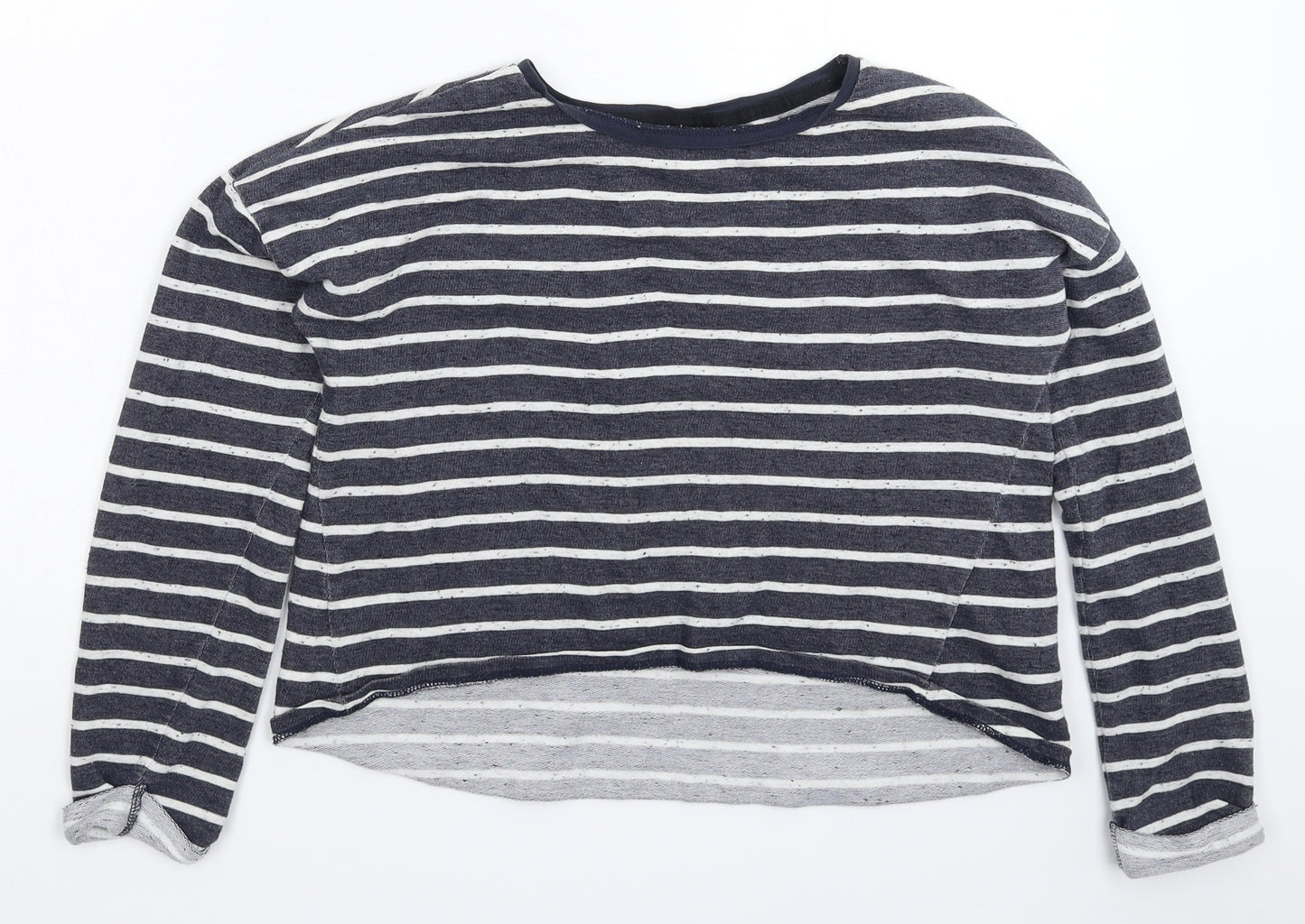 Topshop Womens Blue Striped  Basic T-Shirt Size 8