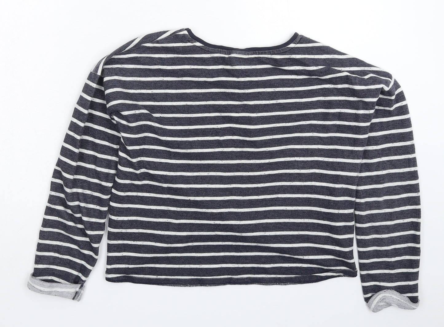 Topshop Womens Blue Striped  Basic T-Shirt Size 8