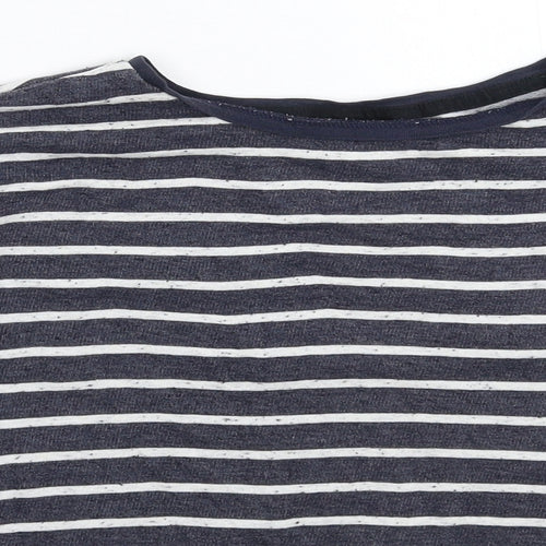 Topshop Womens Blue Striped  Basic T-Shirt Size 8