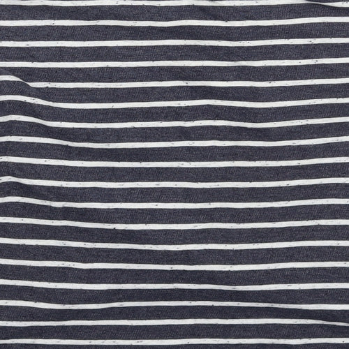 Topshop Womens Blue Striped  Basic T-Shirt Size 8