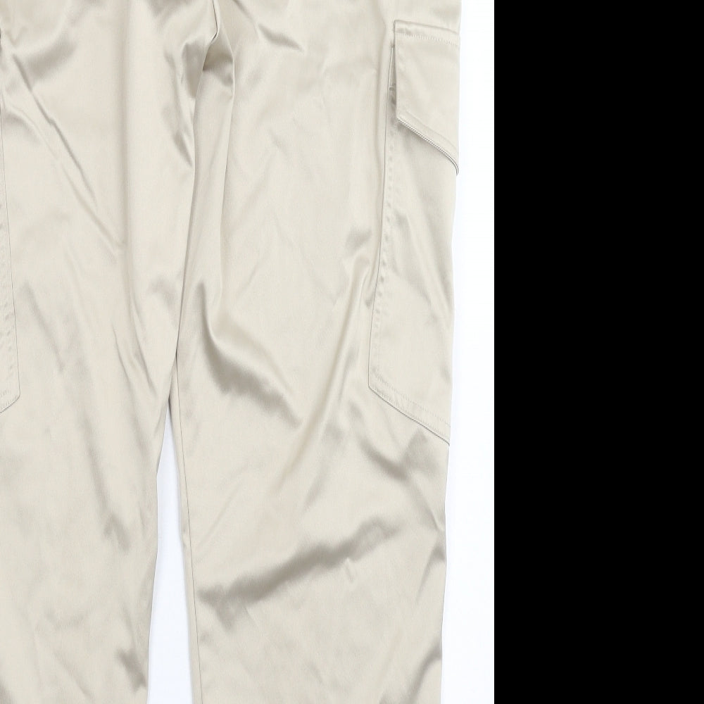 Primark Womens Beige   Cargo Trousers Size 14 L27 in