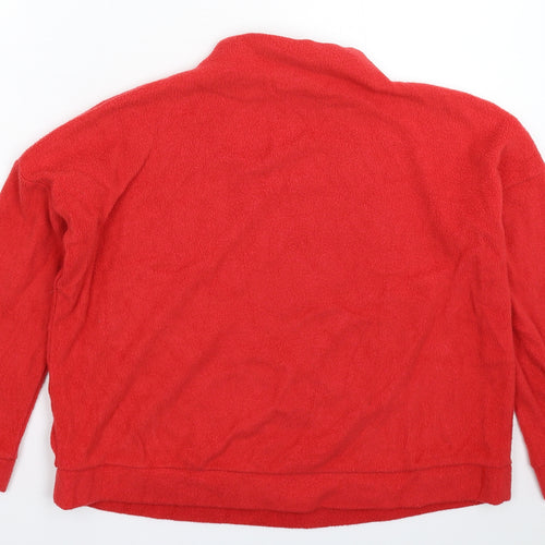 New Look Womens Red  Fleece Pullover Jumper Size S