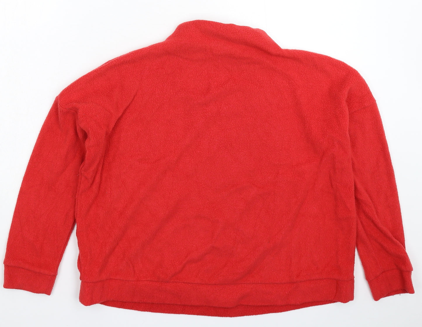 New Look Womens Red  Fleece Pullover Jumper Size S