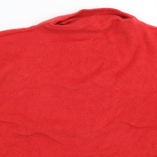 New Look Womens Red  Fleece Pullover Jumper Size S
