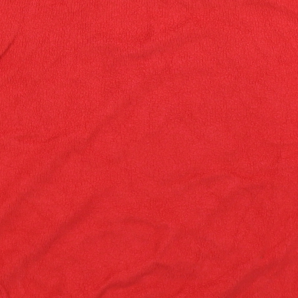 New Look Womens Red  Fleece Pullover Jumper Size S