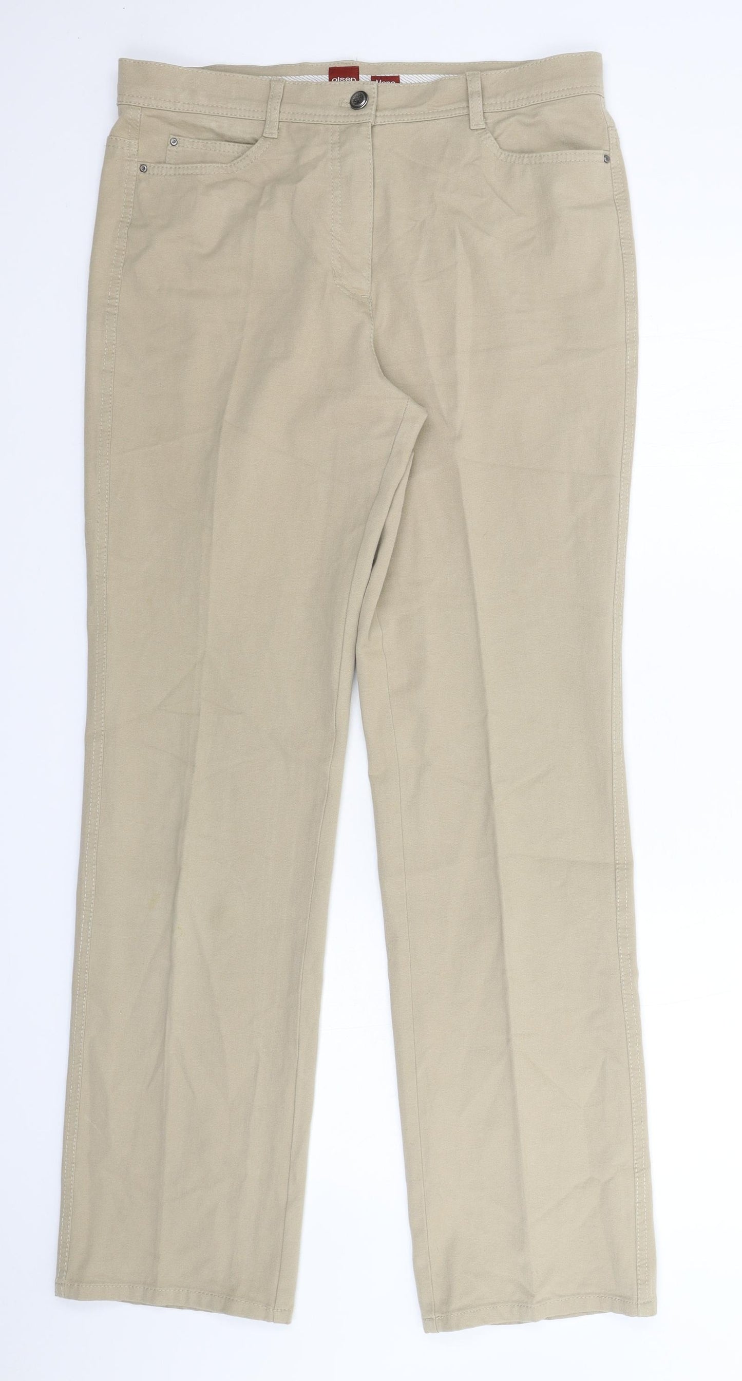 Olsen Womens Grey   Trousers  Size 16 L31 in