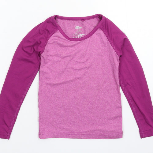 Crane Girls Purple   Basic T-Shirt Size 5-6 Years