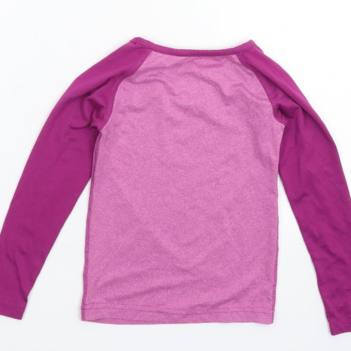 Crane Girls Purple   Basic T-Shirt Size 5-6 Years