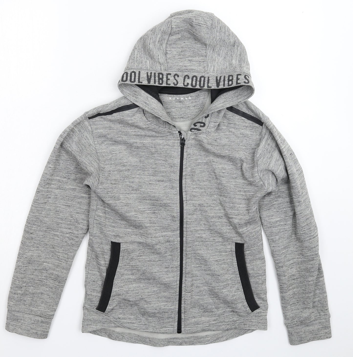 Nutmeg Boys Grey   Full Zip Hoodie Size 10-11 Years