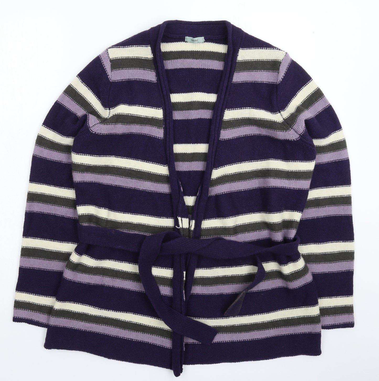 Hawkshead Womens Multicoloured Striped Knit Cardigan Jumper Size 16